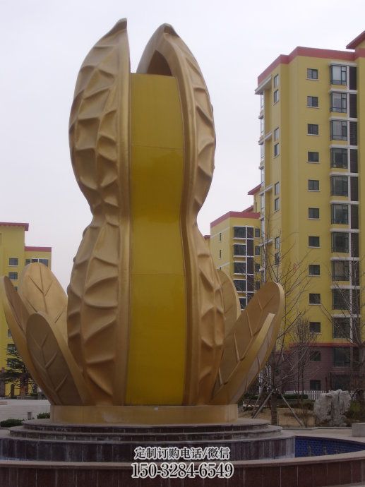 广场花生雕塑供需，广场雕塑，园林花生雕塑定制
