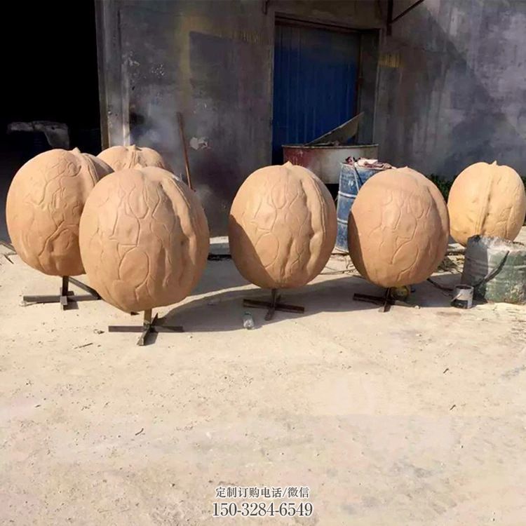 商业街核桃雕塑 售楼处雕塑 水果摆件