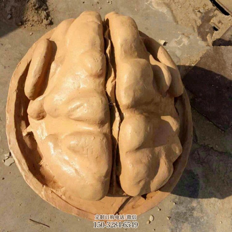 庭院核桃雕塑 城市古铜色雕塑 果蔬小品